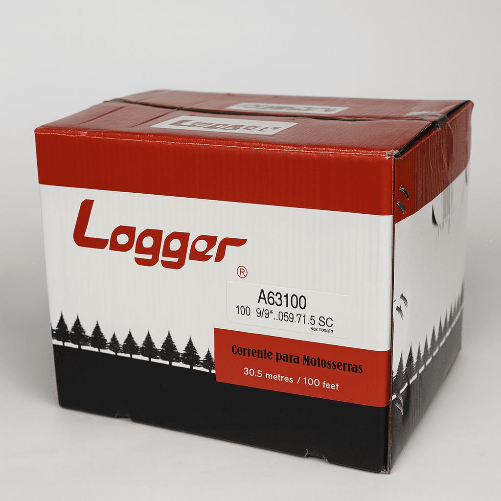 Corrente 3/8 SQ 1,6mm 0.63 820 dentes 30,5m Logger