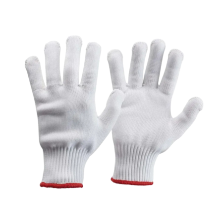 Luva Tricotada em Helanca 4 Fios - Branca