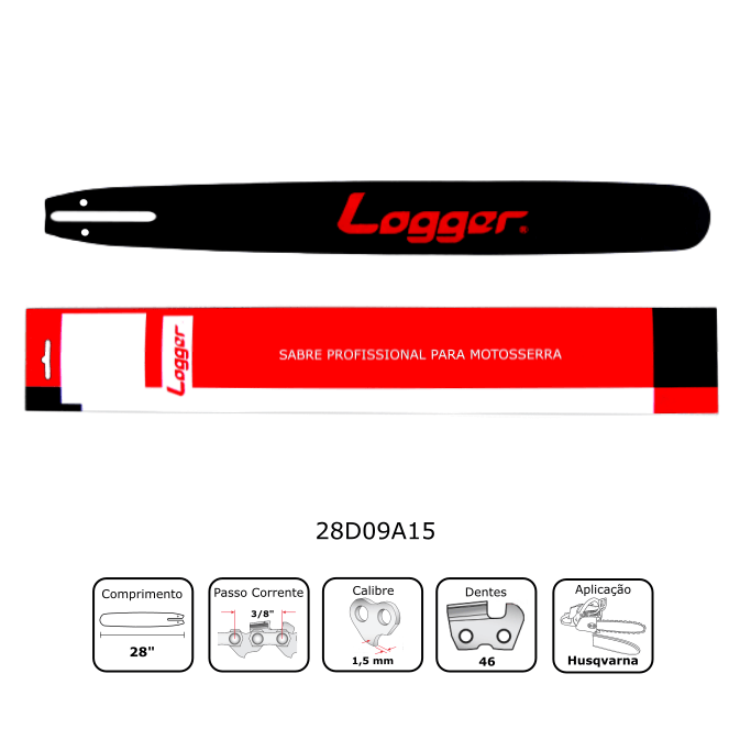 Sabre 28" para Motosserra Husqvarna 1,5mm - Logger