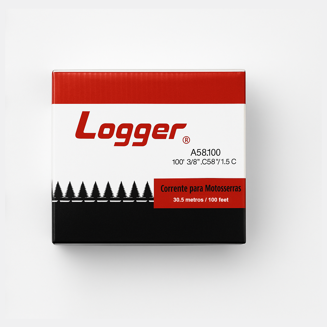 Corrente Motosserra 3/8" 1,5mm Semiquadrado Logger
