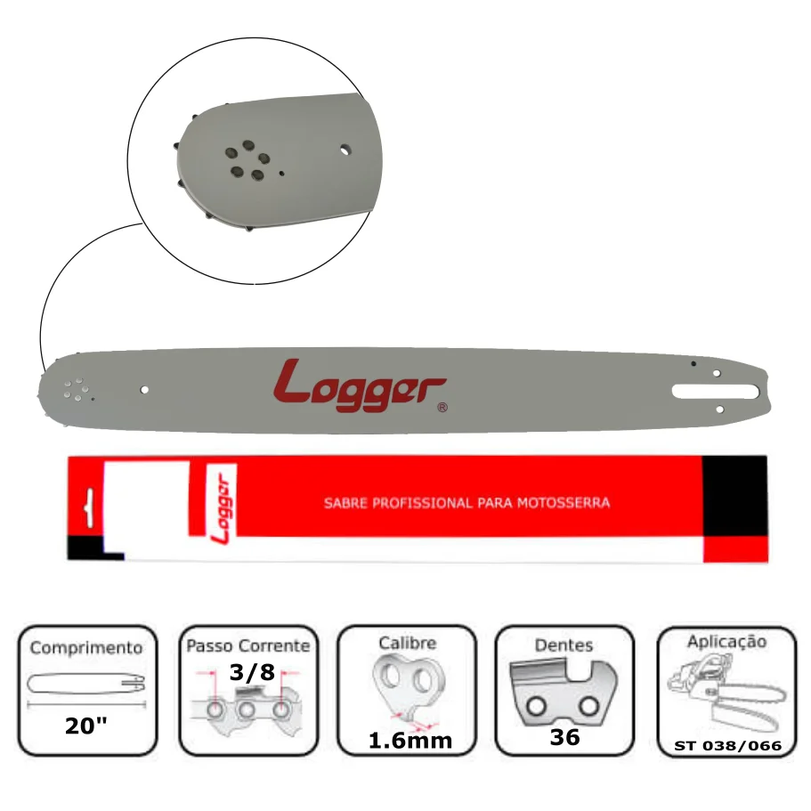 Sabre PR 20″ para Motosserra Stihl 038/066 – Logger