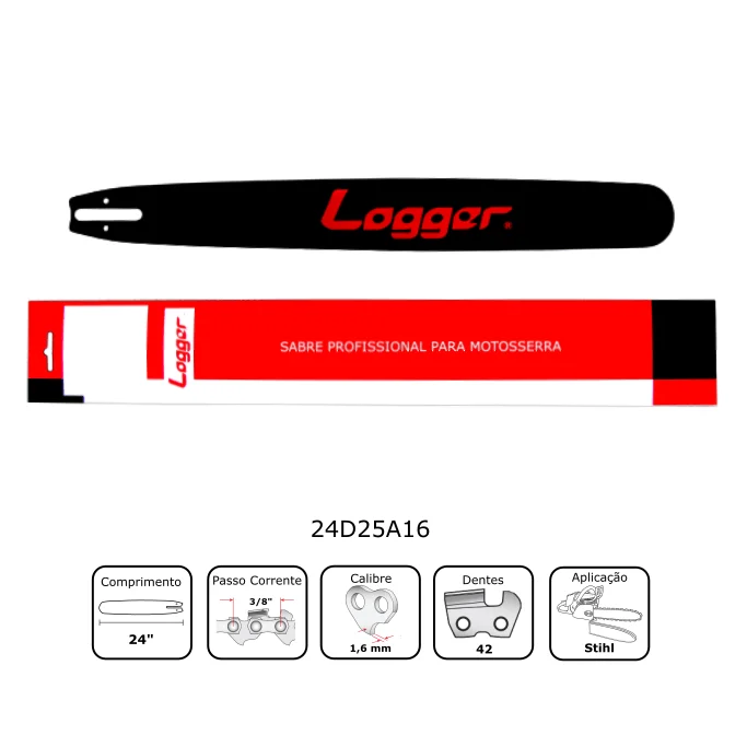 Sabre 24″ para Motosserra Stihl 1,6mm – Logger